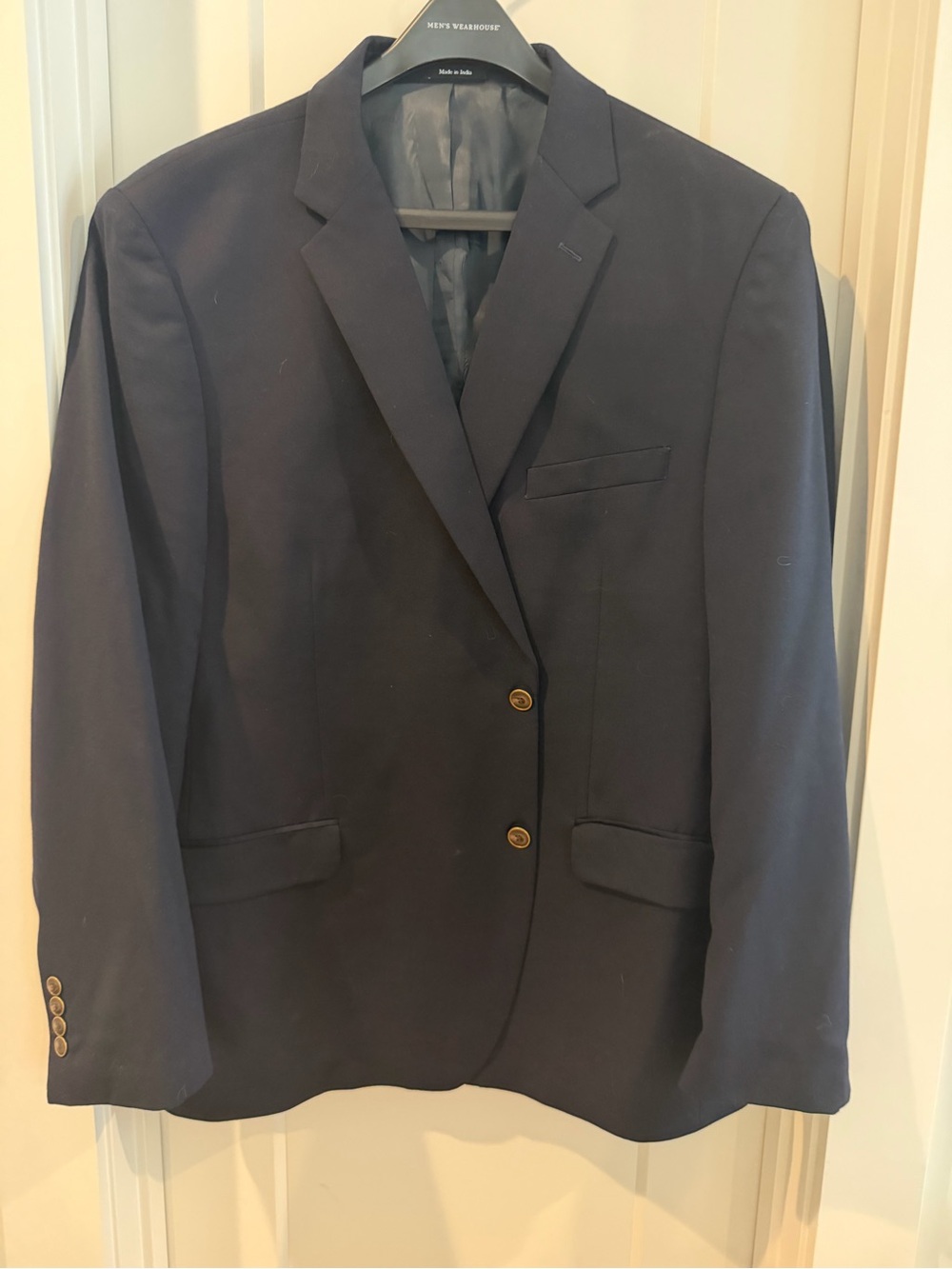 Men's Navy Blazer - Classic Two-Button Sport Coat